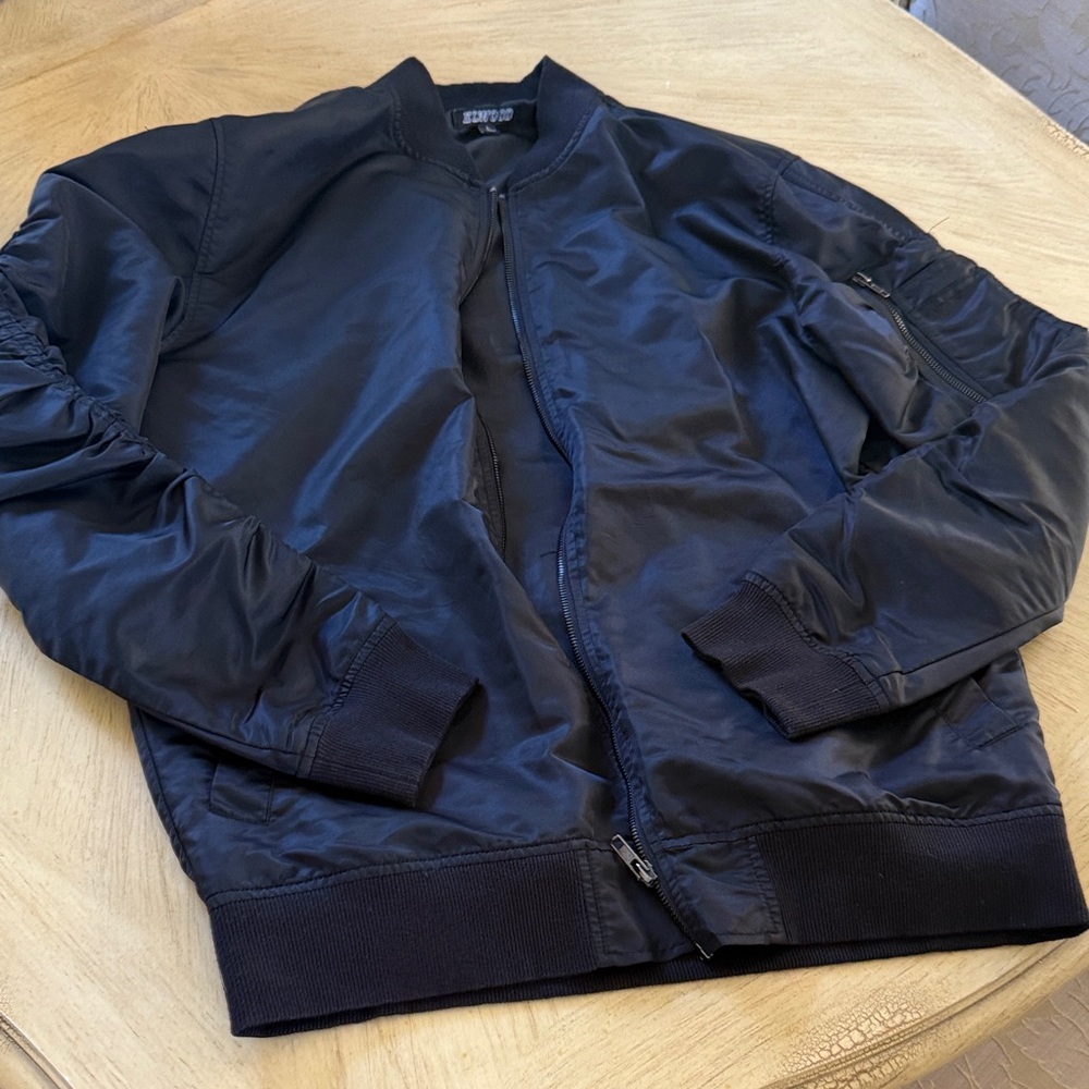 Sleek black Bomber Jacket